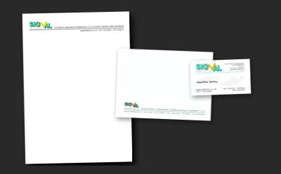 Corporate stationery of security systems company