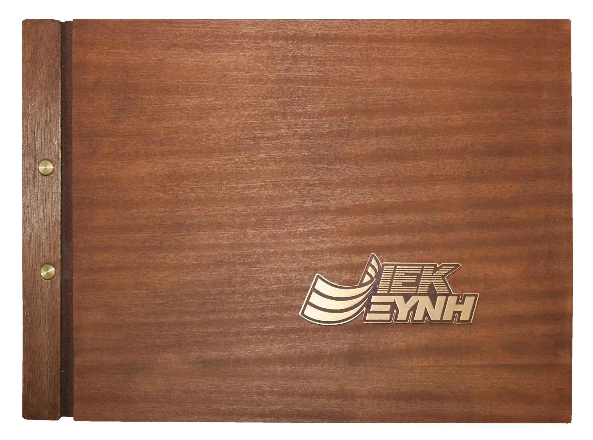 XINI College' Presentation Folder//Wooden cover with brass elements.