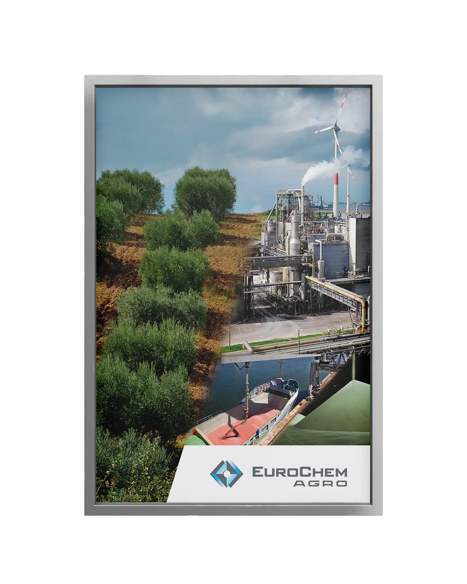 Poster for a fertilizer production company // Printed on opal substrate for a backlit frame.